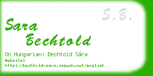 sara bechtold business card