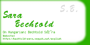 sara bechtold business card